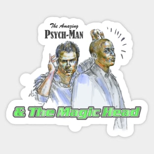 The Amazing Psych-Man and the Magic Head_Psych. Sticker
